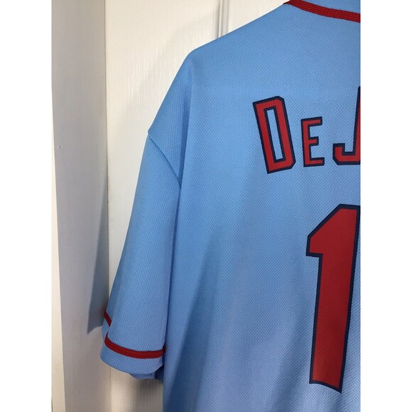 St. Louis Cardinals DeJong Old Dominion Freight Blue Stadium Giveaway XL Jersey - Picture 15 of 16